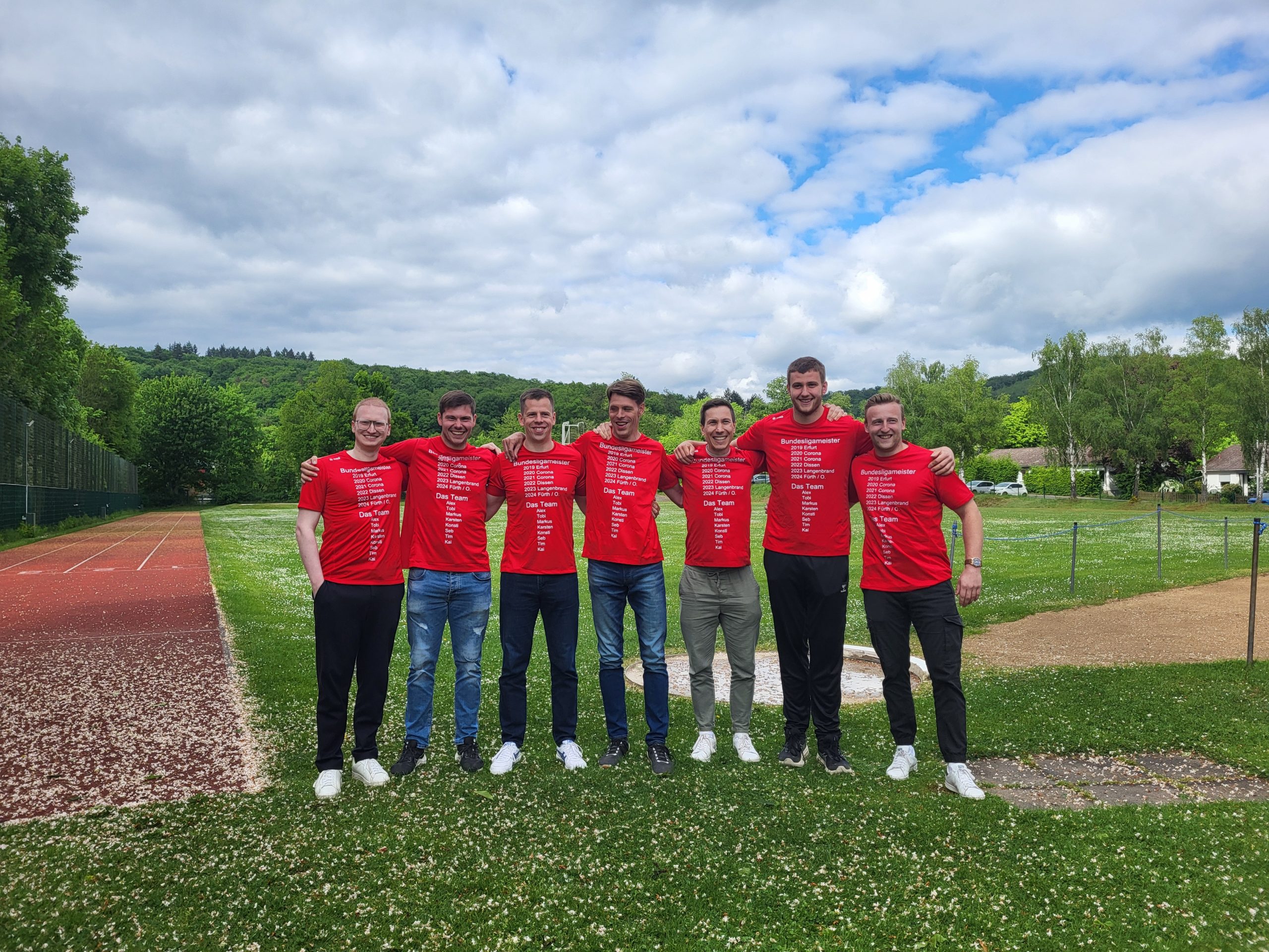 Feier für die Bundesligamannschaft